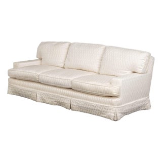 Fine Arts Furniture Company White Silk Blend Sofa For Sale