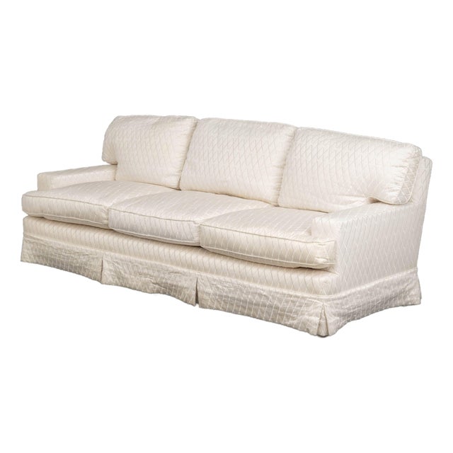 Fine Arts Furniture Company White Silk Blend Sofa For Sale