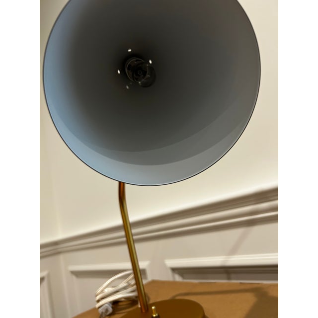 2020s Mid-Century Modern Gubi Gräshoppa Table Lamp in Blue Grey, Greta Grossman Design For Sale - Image 5 of 13