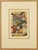 Three (3) framed Indian Mughal watercolor and gouache manuscript pages, all with figures and animals and areas of script....