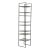 Black Etagere W Eight Mirrored Metal Shelves ~ Narrow Book Shelf Book Case #1 For Sale