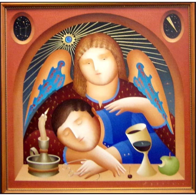 "Muse" by Anton Arkhipov Original Oil Painting on Canvas Image Size : 28" x 28" Framed size : 40" x 40" Hand signed by the...