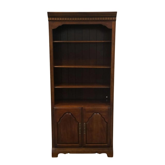 Traditional Late 20th Century Hooker Furniture Solid Cherry Traditional Style 34" Bookcase / Wall Unit 76-582 For Sale - Image 3 of 9