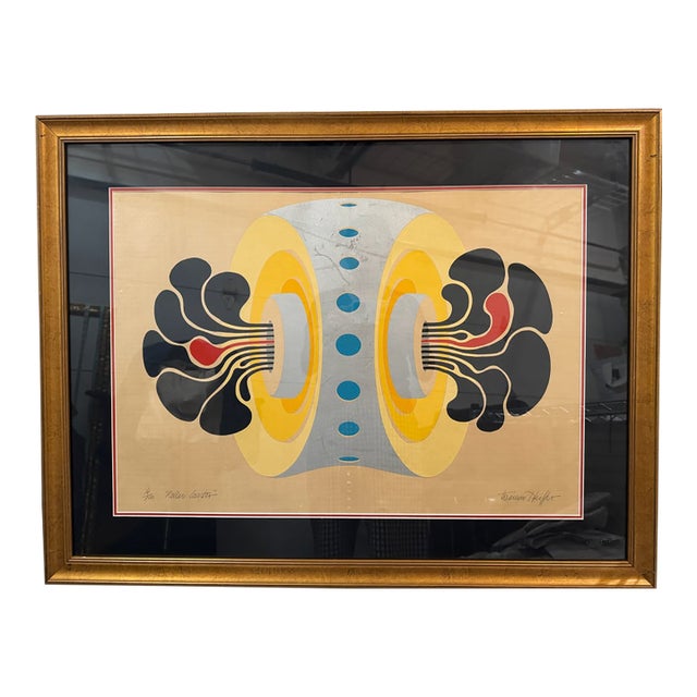 1970s Werner Pfeiffer Roller Coaster Signed Limited Edition 14/100 Abstract Framed Print For Sale
