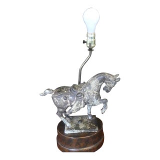 Vintage Chinese Tang Horse Decorator Lamp For Sale