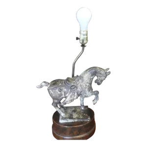 Vintage Chinese Tang Horse Decorator Lamp