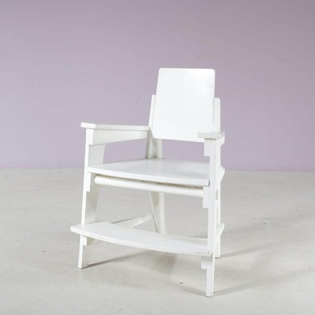 Amsterdam School Style Child's Chair, Netherlands, 1930 For Sale - Image 3 of 11