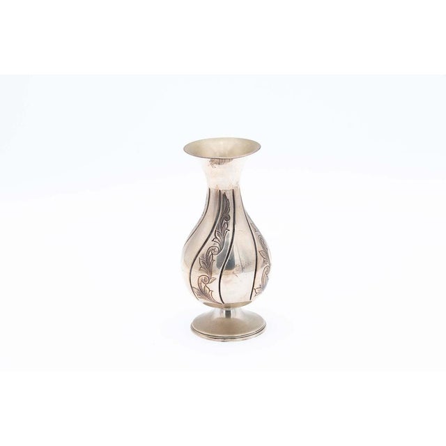 Silver Flower Vase For Sale - Image 3 of 3