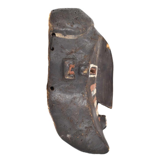Early 20th Century Teke Painted Wood Mask For Sale - Image 4 of 5