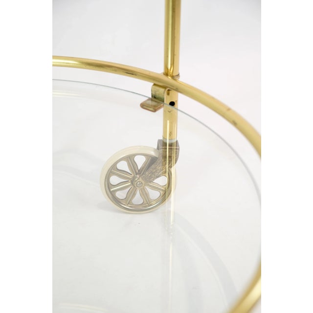 Bar Serving Trolley in Brass & Glass, 1970s For Sale - Image 6 of 8