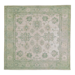 Oushak Square Rug 9'4" x 9' For Sale