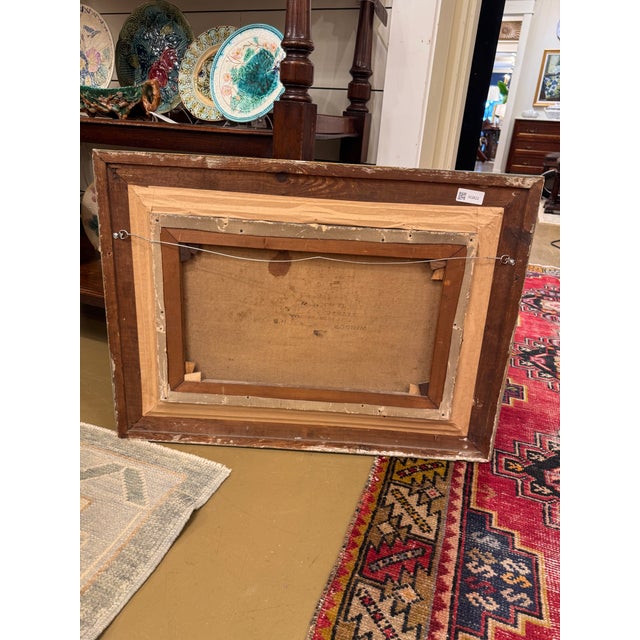 Early 20th Century Oil on Canvas "Over the River" For Sale - Image 10 of 10