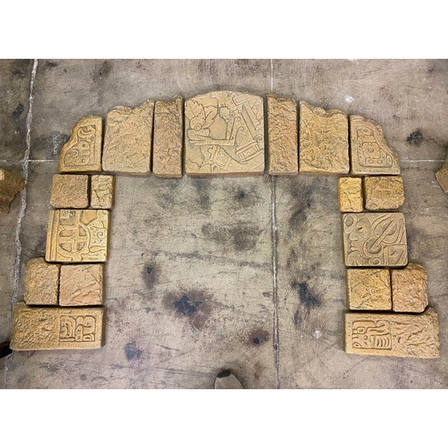 1920s Mayan Malibu Tile Fireplace Surround For Sale - Image 4 of 5