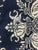 Blue Antique 1844 Jacquard Hand-Loomed Blue Cream Cotton Wool Textile Coverlet For Sale - Image 8 of 13