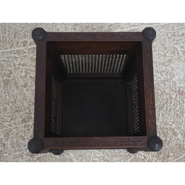 Traditional Paine Magazine Rack W. Cane Sides For Sale - Image 3 of 13