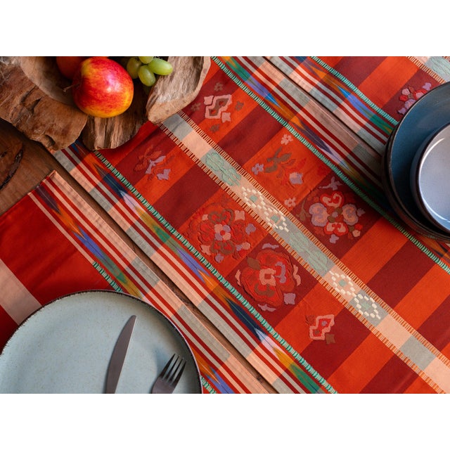 Textile Japanese Ceremonial Silk Table Runner by Renaras For Sale - Image 7 of 7