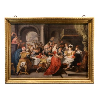 Workshop of Peter Paul Rubens, Banquet of Herod, 1650, Oil on Canvas For Sale