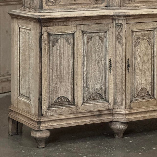 Wood Early 19th Century Belgian Liégeois Régence Carved Oak Bookcase ~ Bibliotheque For Sale - Image 7 of 18