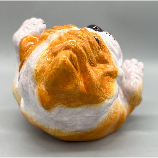 Ceramic 1980s Italian Terra Cotta Bulldog Figurine – Rustic Vintage Dog Sculpture For Sale - Image 7 of 8