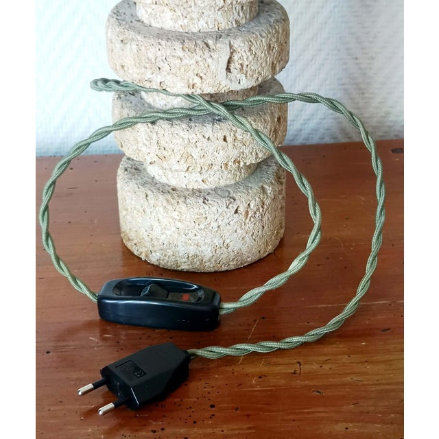 Brutalist Stone Lamp in the style of Tormos, 1970 For Sale - Image 10 of 13