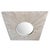 White Wash Wood Sunburst Square Wall Mirror For Sale - Image 4 of 4