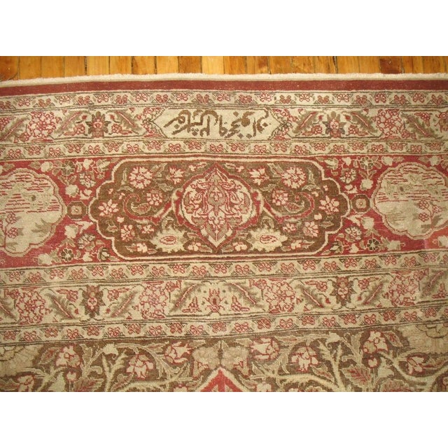 Textile Antique Zabihi Collection Elegant Oversize Brown Persian Tabriz Carpet - 11'3" x 16'9" For Sale - Image 7 of 13