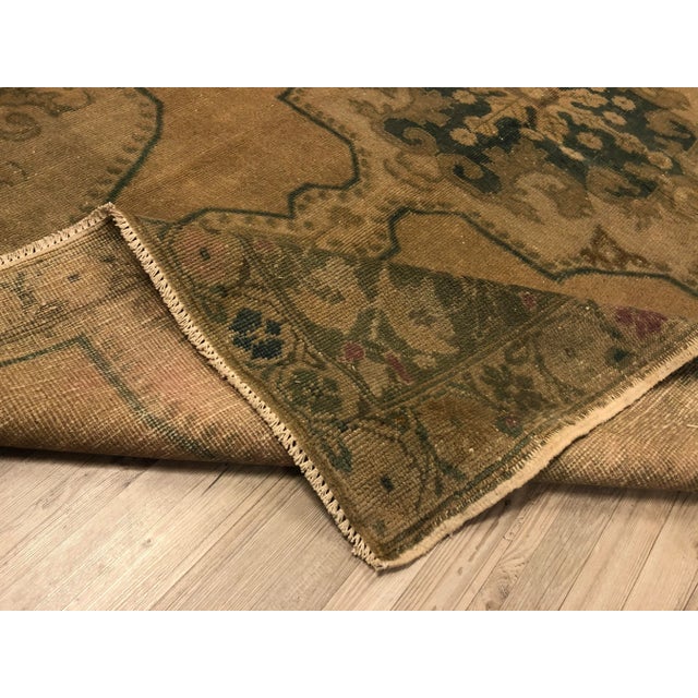 Oushak Vintage Wool Turkish Anatolian Rug- 4′7″ × 7′2″ For Sale - Image 9 of 11