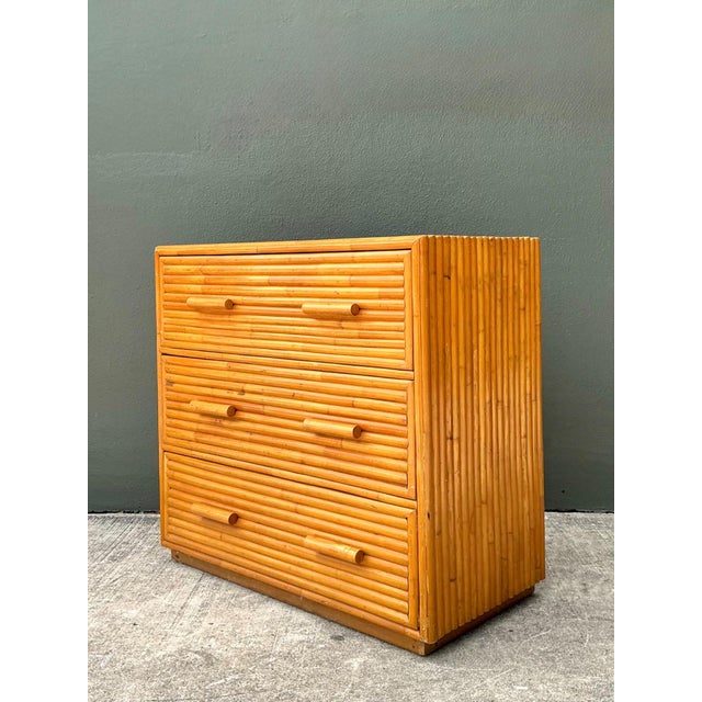 Vintage Bamboo Three-Drawer Chest For Sale - Image 14 of 15