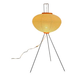 Paper Akari 10A Floor Lamp attributed to Noguchi, 1990s For Sale
