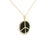 Modern Mid 20th Century 14k Yellow Gold Black Onyx Peace Sign Pendant Slide Modern Estate For Sale - Image 3 of 4