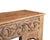 Indian Bleached Teakwood Console Table constructed from antique carvings and reclaimed wood, with bold relief carved...