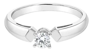 Quarter Carat Round Solitaire Diamond Engagement Ring, Size 9