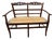 Vintage Walnut & Rush Seat Loveseat Bench For Sale