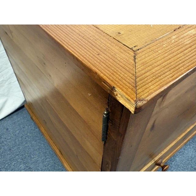 Antique Rustic Primitive Pine Two Door Cabinet With Drawer, Locks, and ...
