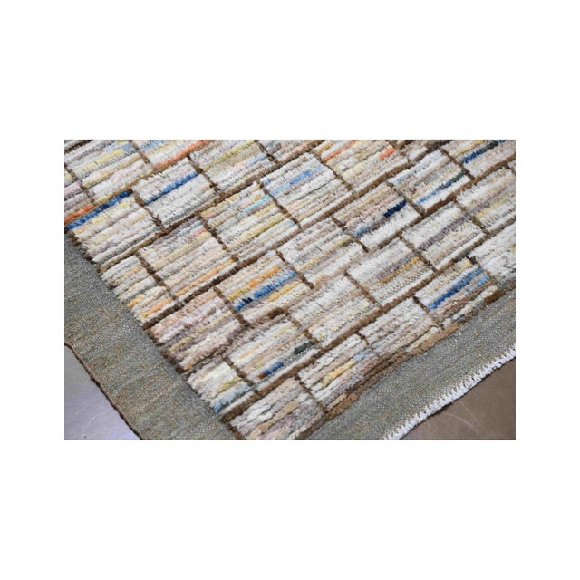 Modern Hand Knotted Wool Rug For Sale In Los Angeles - Image 6 of 7