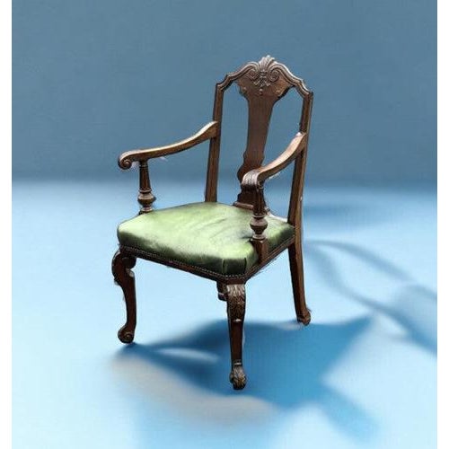 English Country Mahogany Library Armchair For Sale - Image 12 of 16