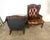 Pair of French Leather Tufted Wingback Chairs C. 1930 For Sale - Image 11 of 13