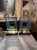 Great pair of modern Murano glass and brass square lamps in blue. Circa 2000. Perfect for today's transitional designs!