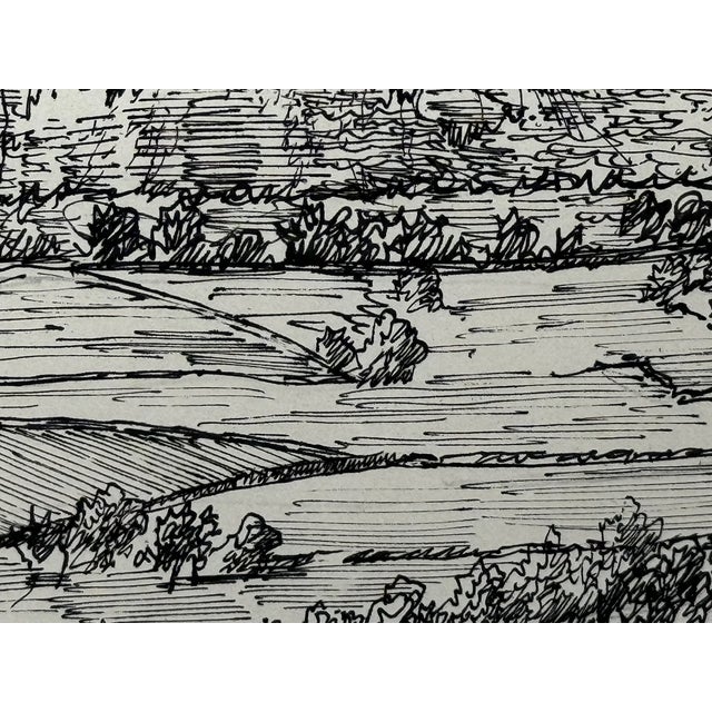 1960s British Masterpiece Low Fell, From Lanthwaite Hill Original Pen-and-Ink Landscape Drawing Lake District, Cumbria Signed by Alfred Wainwright For Sale - Image 5 of 12