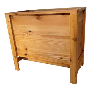 Custom Handcrafted Cedar Standing Planter Box With Mortise and Tenons For Sale