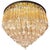 German Flush Mount Chandelier in Crystal Prism & Gilt-Brass from Palwa, 1960s For Sale - Image 11 of 11
