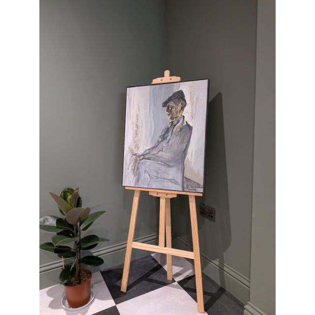 Mid-Century Modern Mid-Century Modern 'The Gentleman' Vintage Swedish Figurative Portrait Oil Painting, Framed For Sale - Image 3 of 13
