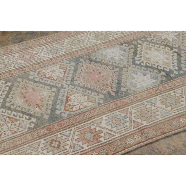 Rug & Kilim Vintage Persian Malayer Extra-Long Runner With Geometric Medallions - Rug & Kilim For Sale - Image 4 of 6