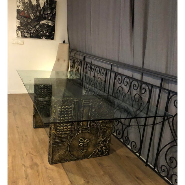 Plastic Brutalist Dining or Office Table Base attributed to Adrian Pearsall for Crafts Associates For Sale - Image 7 of 13