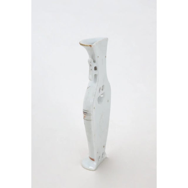 Late 19th Century Late 19th Century Vintage Flat Backed Porcelain Vase for Wall Bracket For Sale - Image 5 of 9