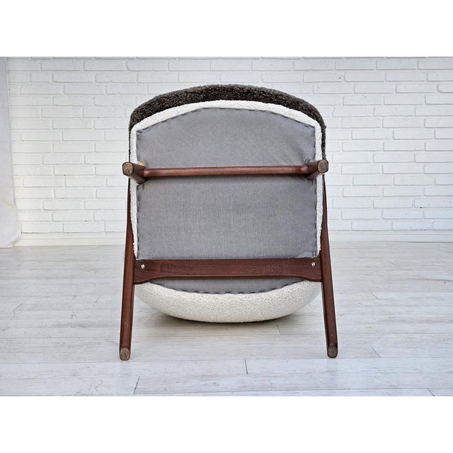 Scandinavian Armchair in Leather & Teak, 1960s For Sale - Image 4 of 18