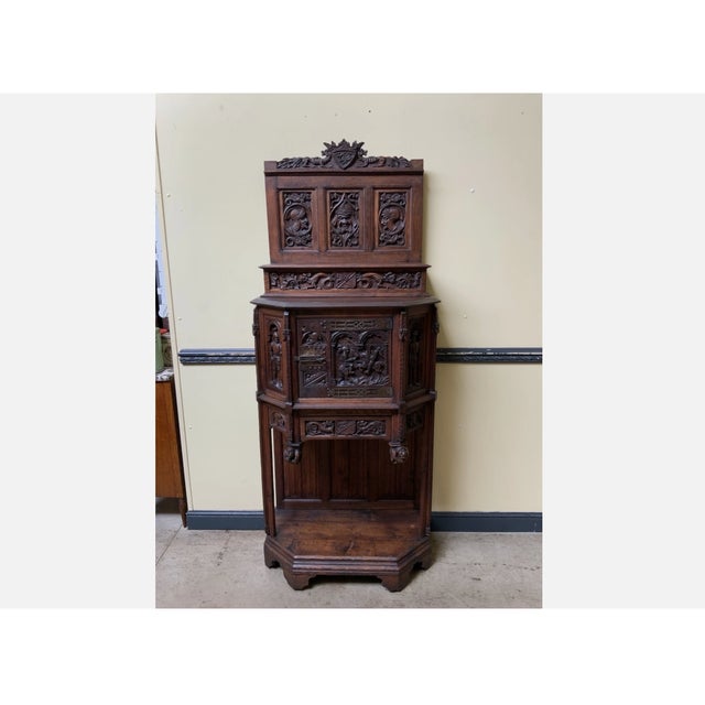 Antique Neo-Gothic Wooden Buffet, 1870 For Sale - Image 13 of 13