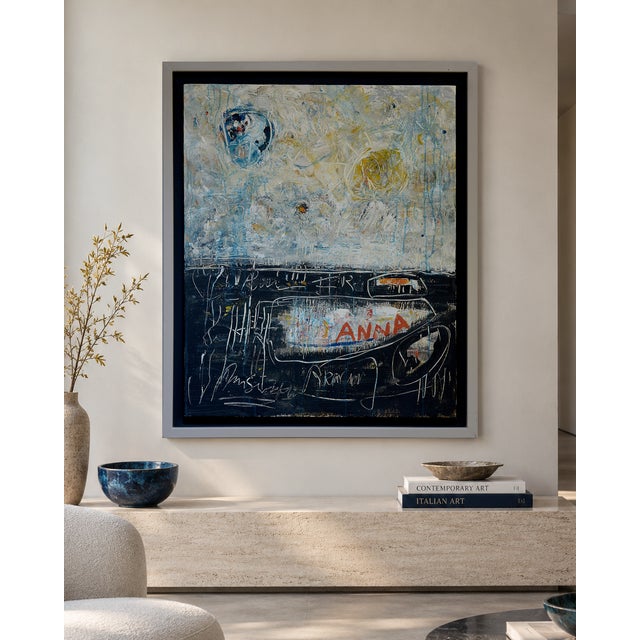 Blue Massimo D'orta, Uncle Nicola Comes Out Anyway, 2007, Oil on Canvas For Sale - Image 8 of 10