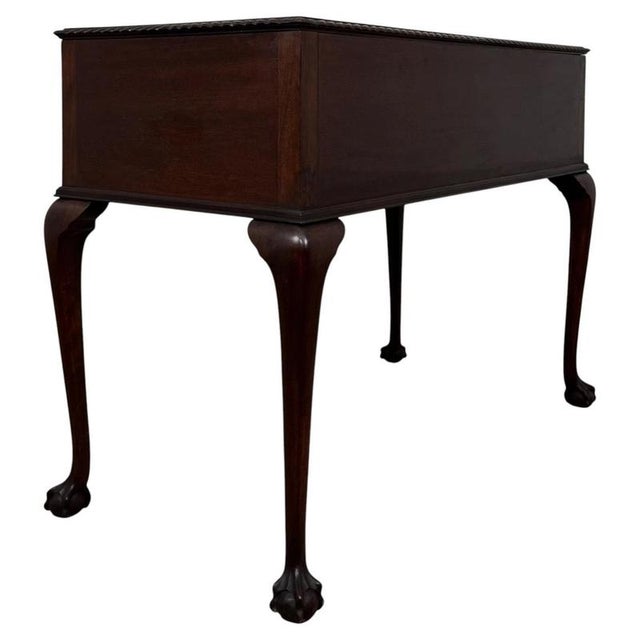 Antique English Edwardian Mahogany Writing Table For Sale - Image 9 of 12