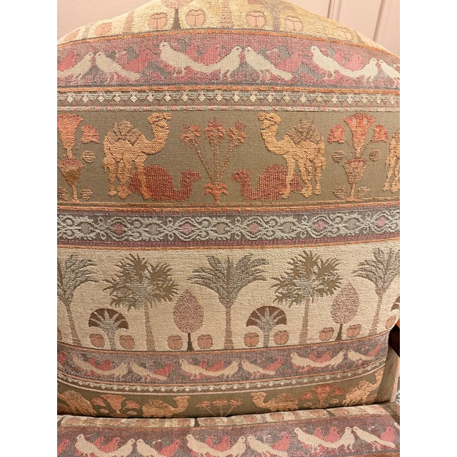 Fairfield Fairfield Camel and Palm Tapestry Chair For Sale - Image 4 of 10